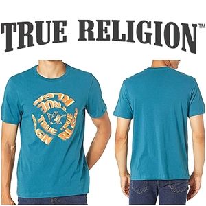 Men's True Religion Short Sleeve Swirl Buddha T-Shirt ⭐⭐